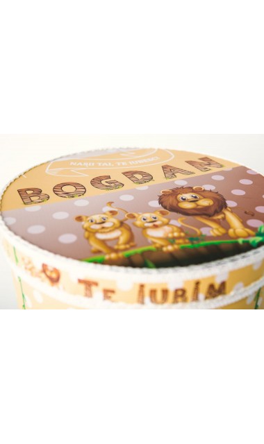 Trusou de botez pentru baieti, tematica jungle, safari, Leul din savana 11